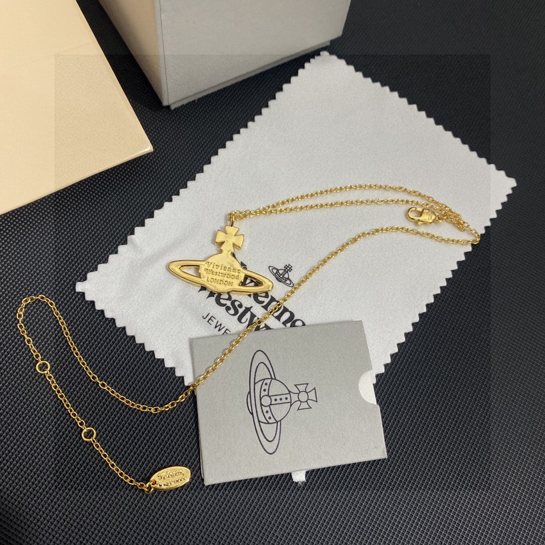 Orb Pendant Necklace in Gold-Tone close-up detail