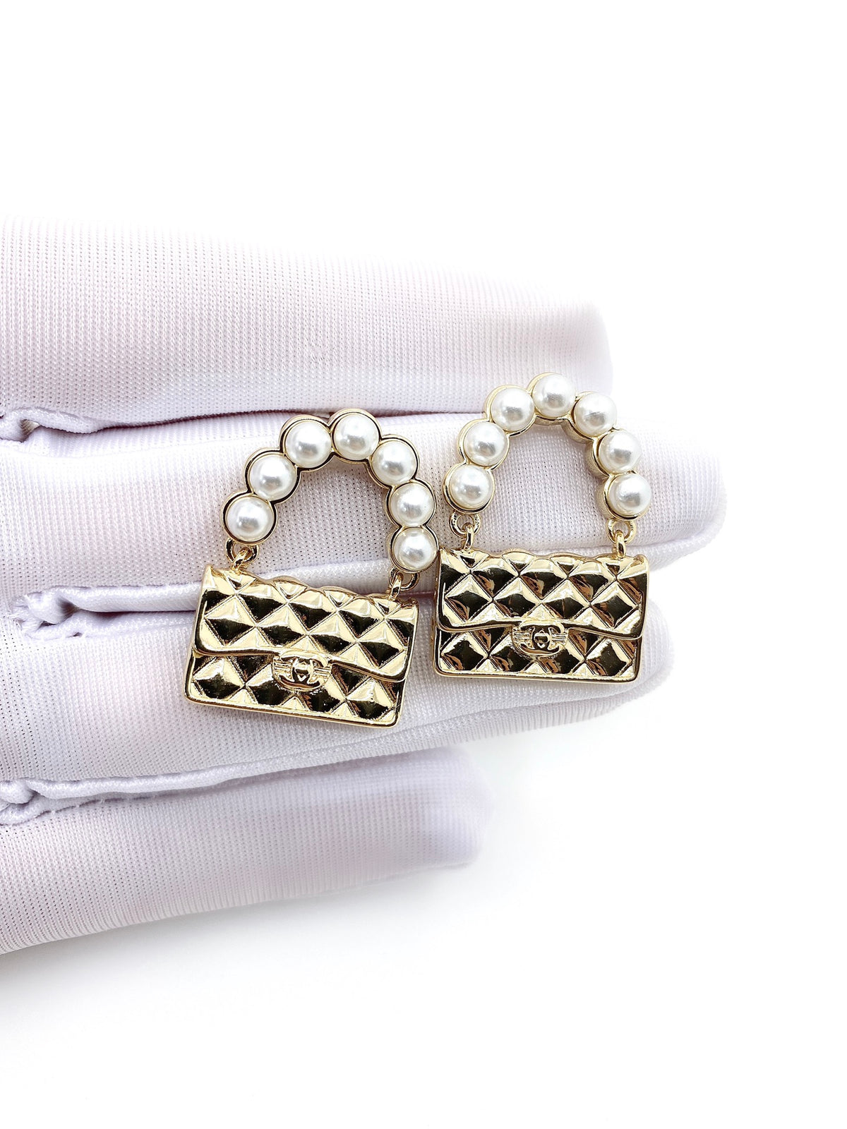 Pearl Pearl-Detail Statement Earrings – Pearl Detail – Design 005 front product view