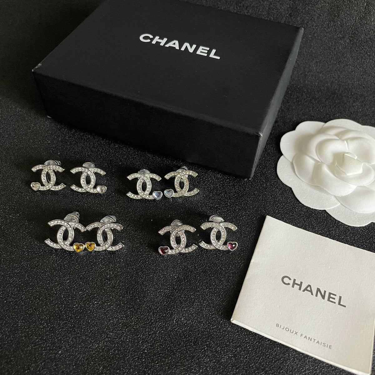 Signature Emblem Stud Earrings in Polished Metal-Tone – Design 051 side detail