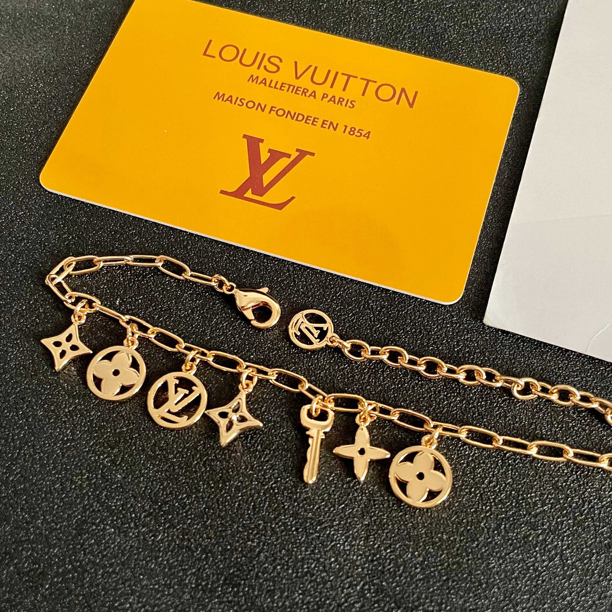 Geometric Emblem Bracelet in Polished Metal-Tone – Design 002 detail view