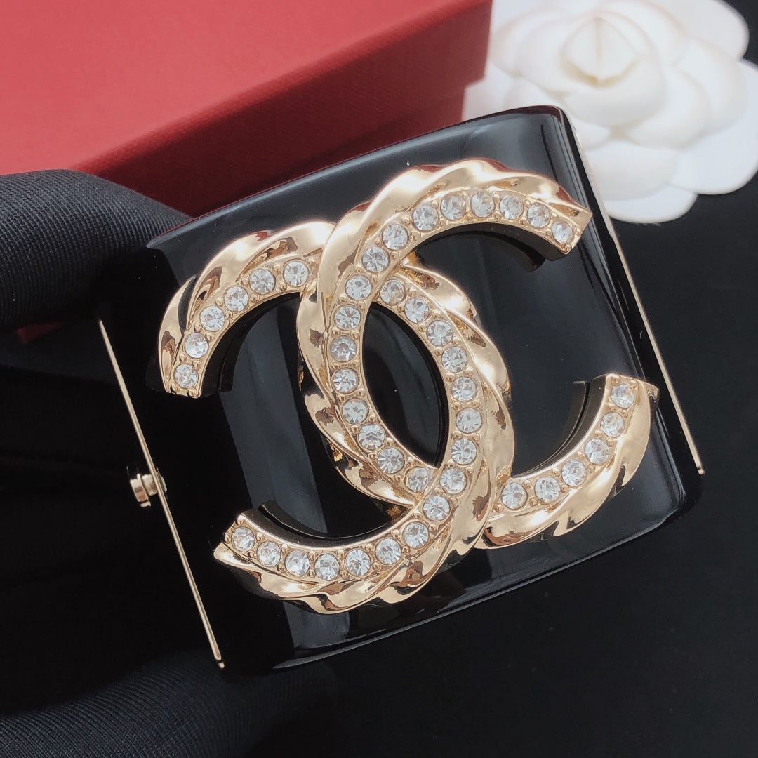 Signature Emblem Bangle in Gold-Tone – Black Detail – Design 003 main product view