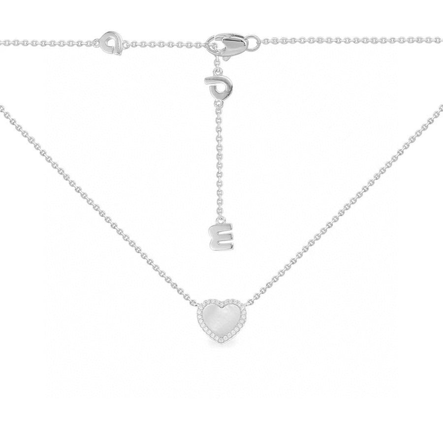 Adjustable Heart Pendant Necklace in Polished Metal-Tone main product view