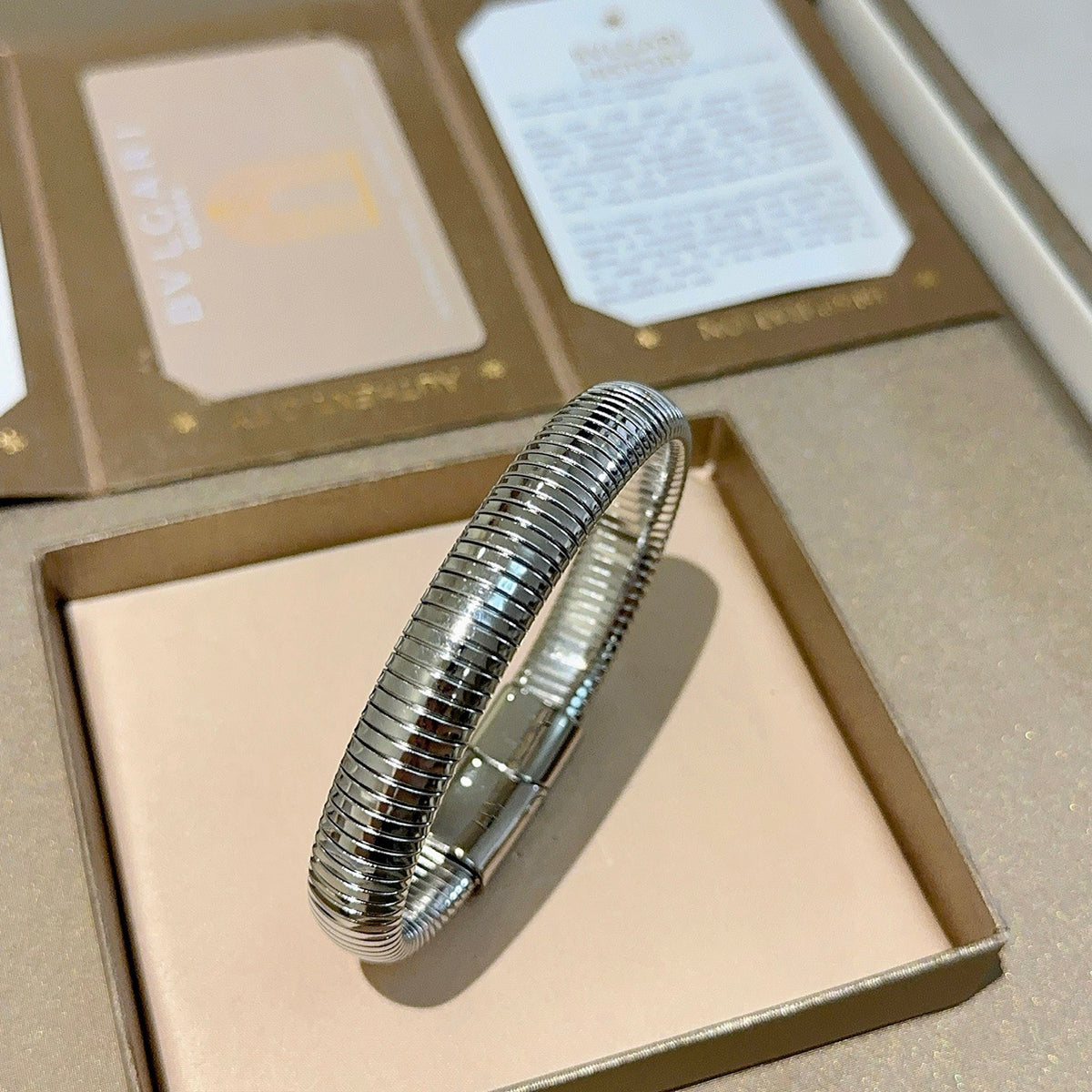 Geometric Emblem Statement Ring in Polished Metal-Tone – Design 016 detail view