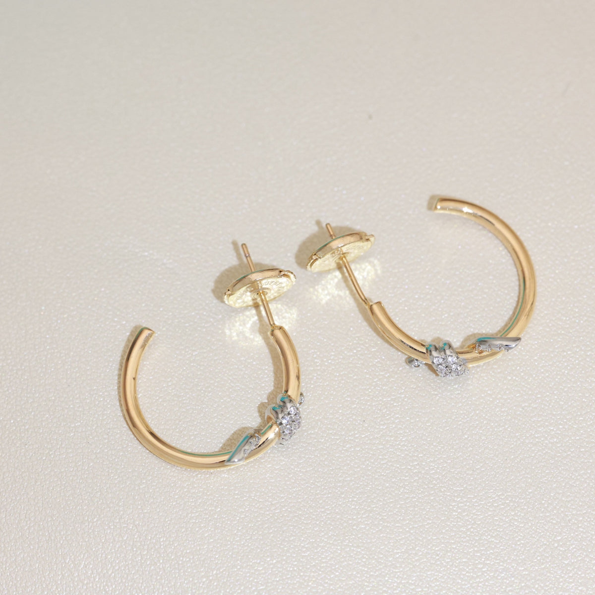 Knot Stud Earrings in Gold-Tone – Knot Detail detail view