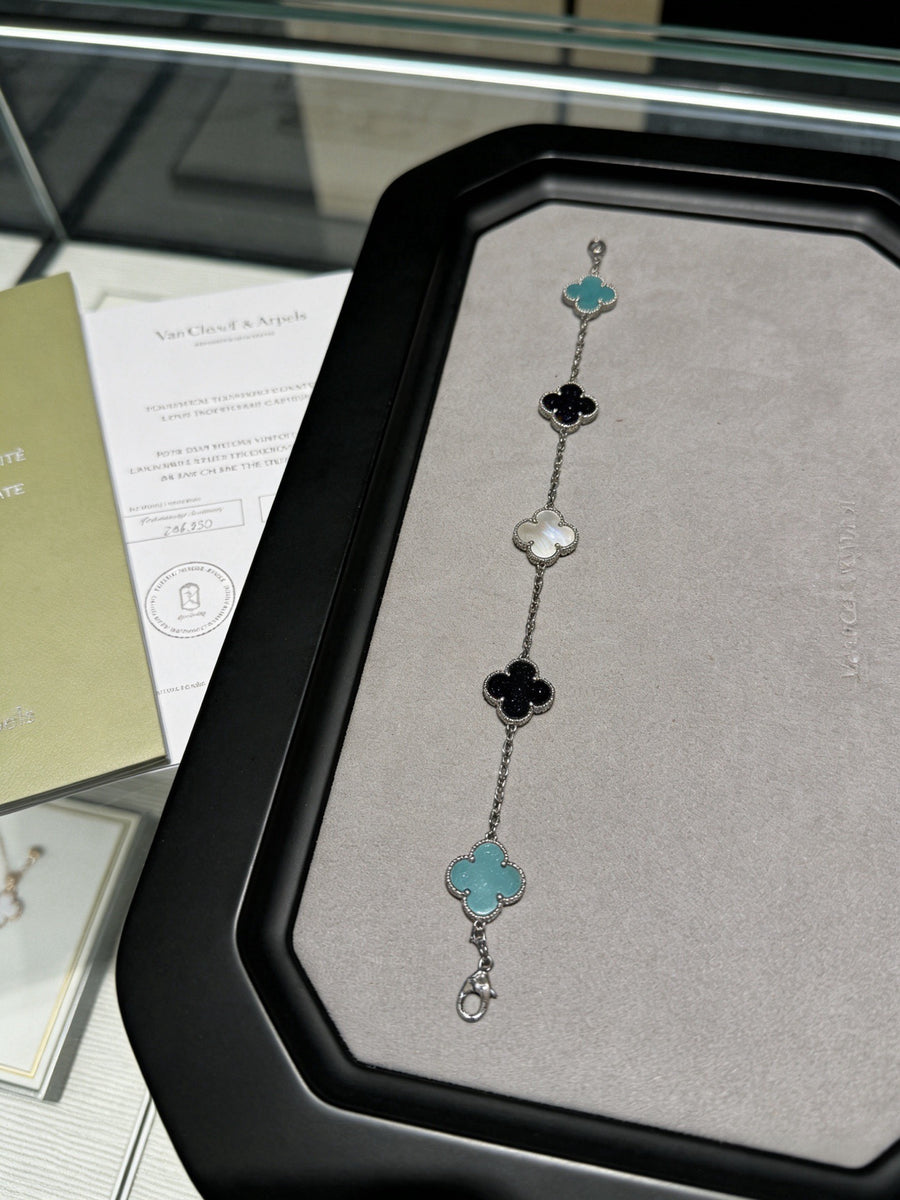 Clover Bracelet in Polished Metal-Tone – Multicolor – Design 06 main product view