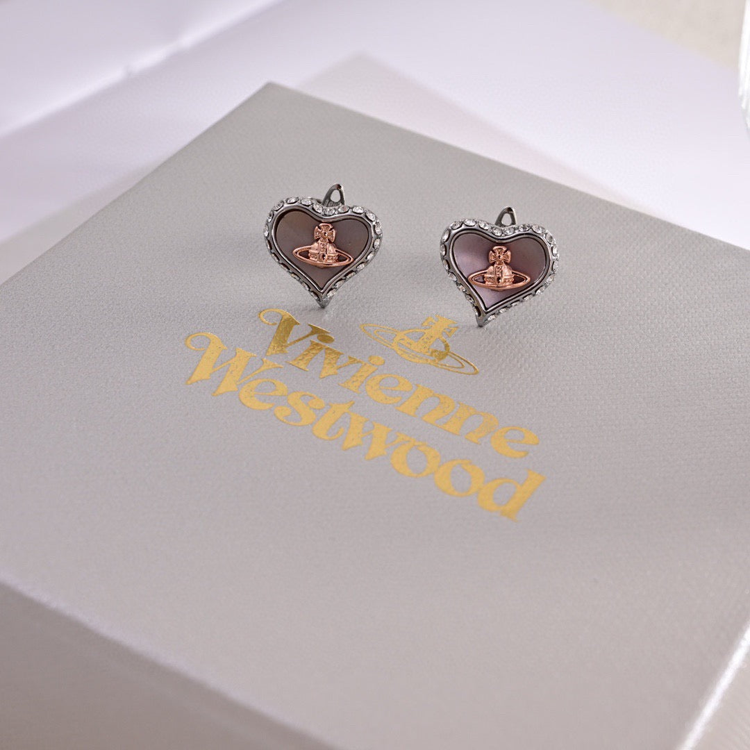 Orb Stud Earrings in Polished Metal-Tone – Design 012 detail view