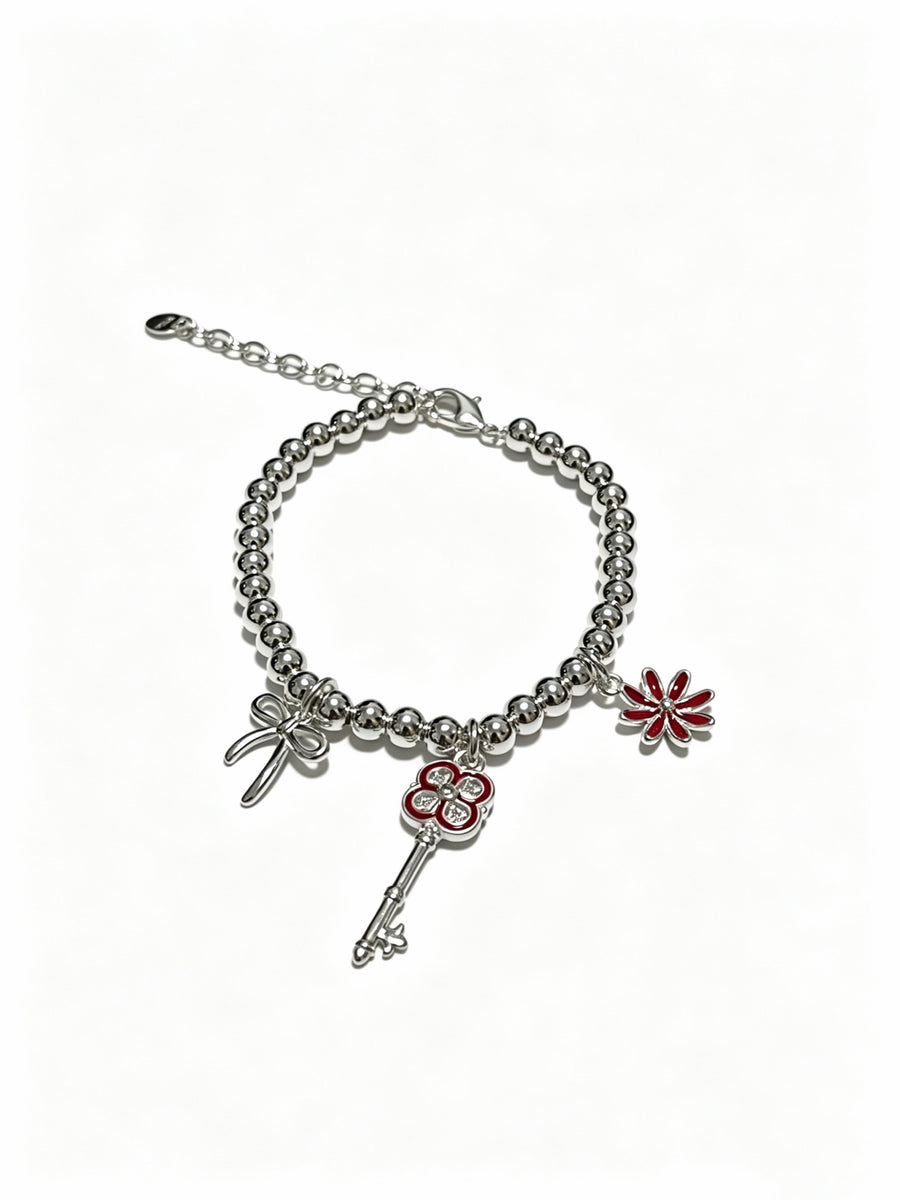 Signature Motif Bracelet in Silver-Tone – Vintage Detail – Design 34 main product view