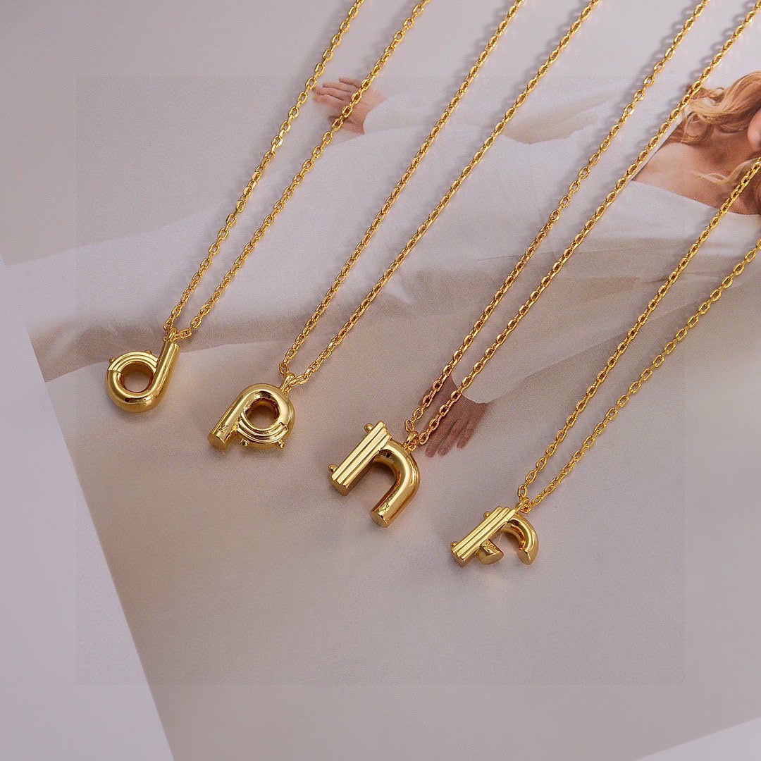 Geometric Emblem Pendant Necklace in Polished Metal-Tone – Design 032 front product view