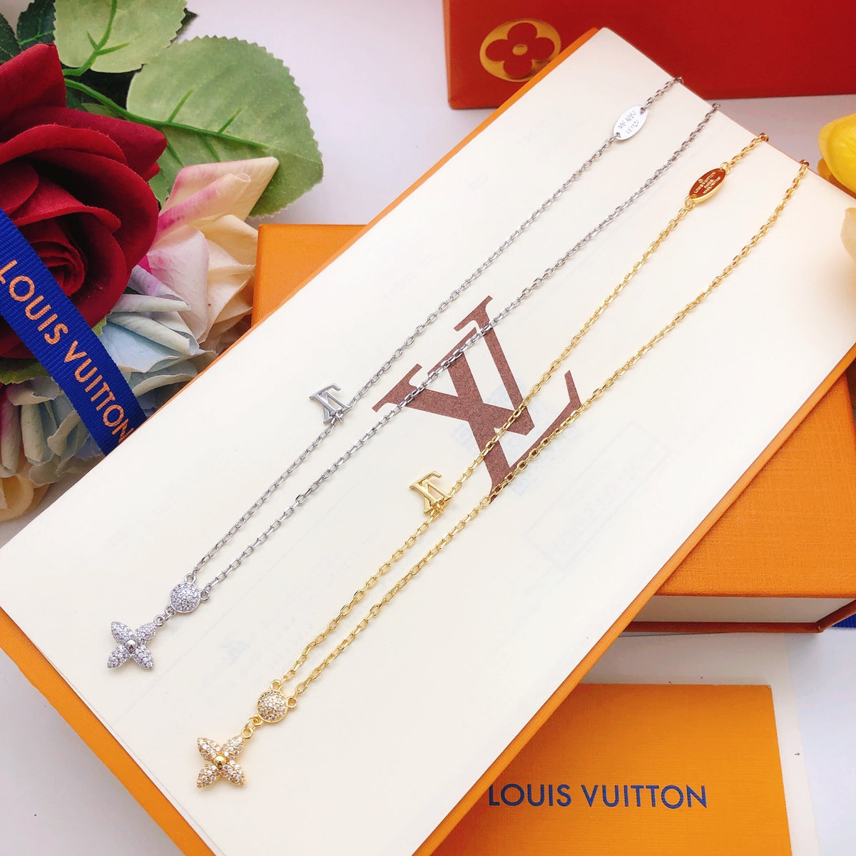 Geometric Emblem Pendant Necklace in Gold-Tone – Design 059 styled product view