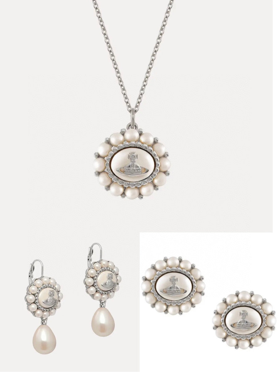 Orb Pendant Necklace in Polished Metal-Tone – Design 069 main product view