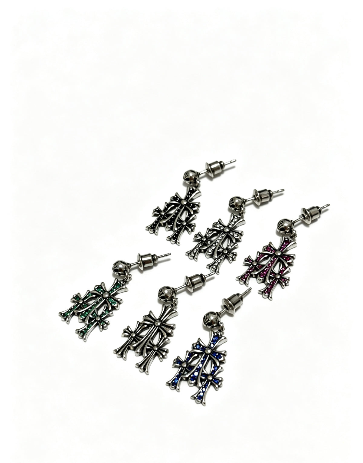 Signature Emblem Statement Earrings in Polished Metal-Tone – Design 017 side detail