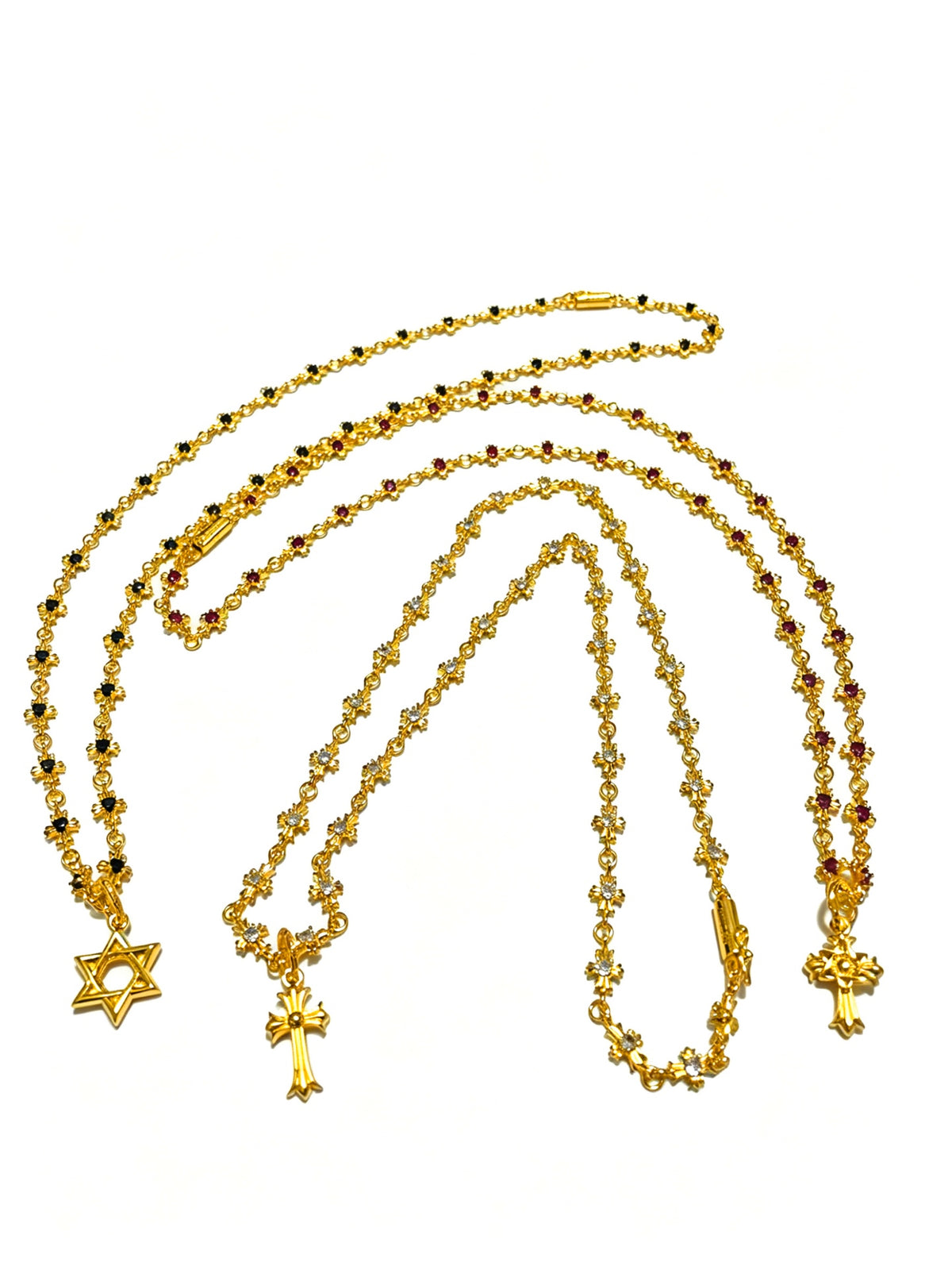 Signature Emblem Pendant Necklace in Polished Metal-Tone – Design 029 side detail