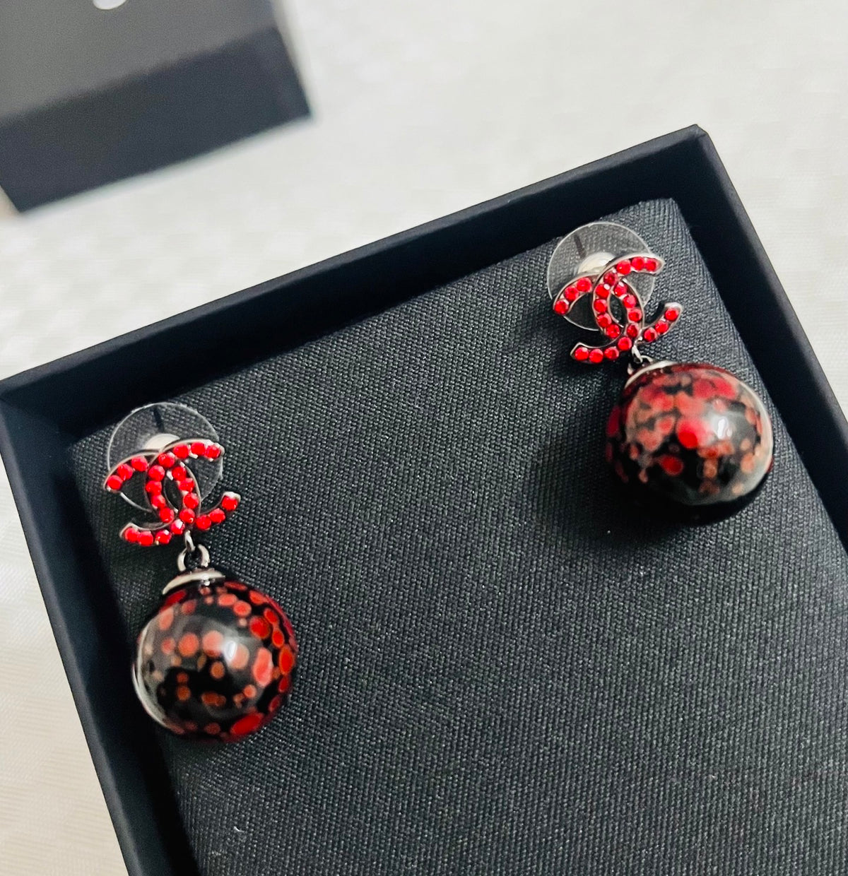 Signature Emblem Stud Earrings in Polished Metal-Tone – Design 003 side detail