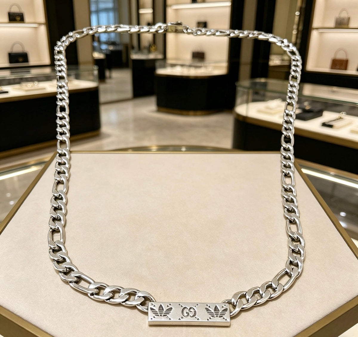 Martin Graham pendant necklace in polished metal-tone – main product view