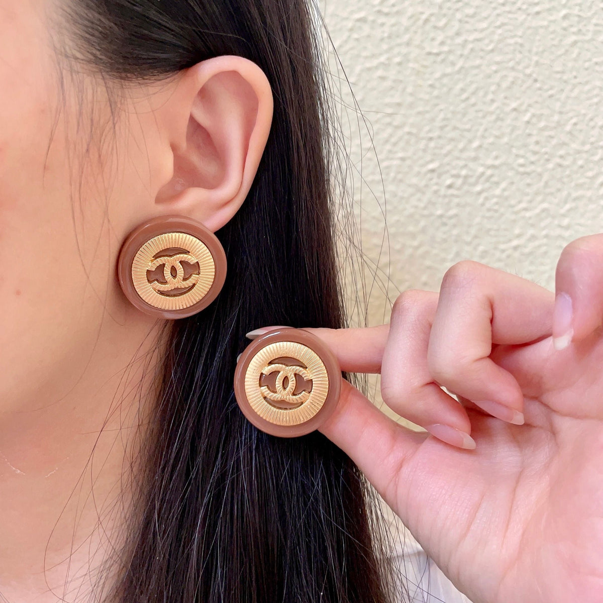 Martin Graham stud earrings in polished metal-tone – main product view