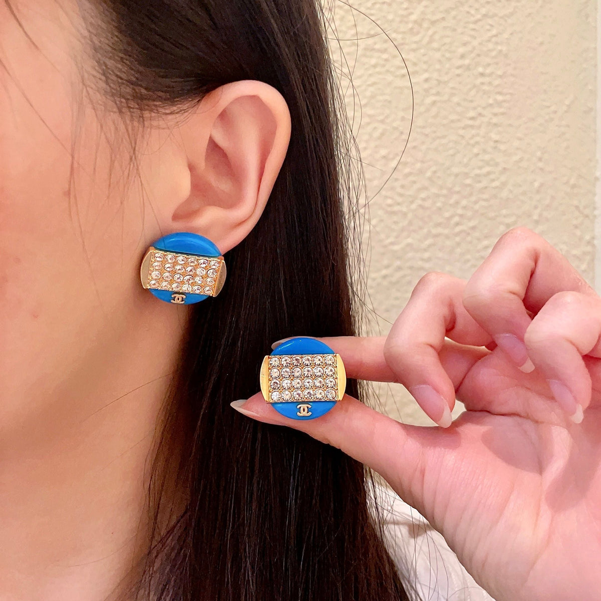 Martin Graham stud earrings in polished metal-tone – main product view
