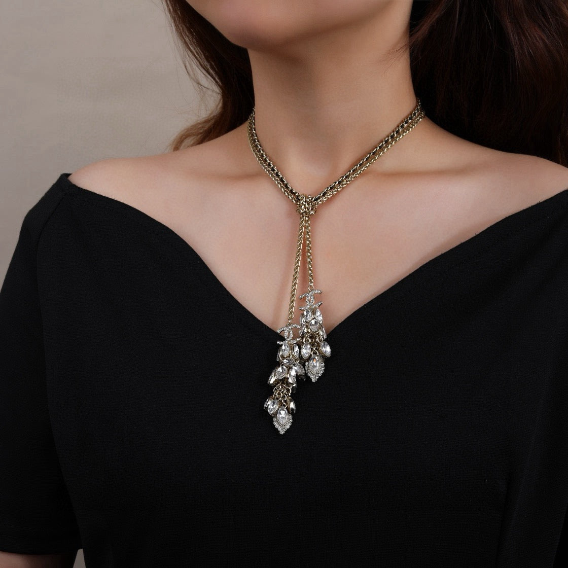 Martin Graham pendant necklace in polished metal-tone – main product view