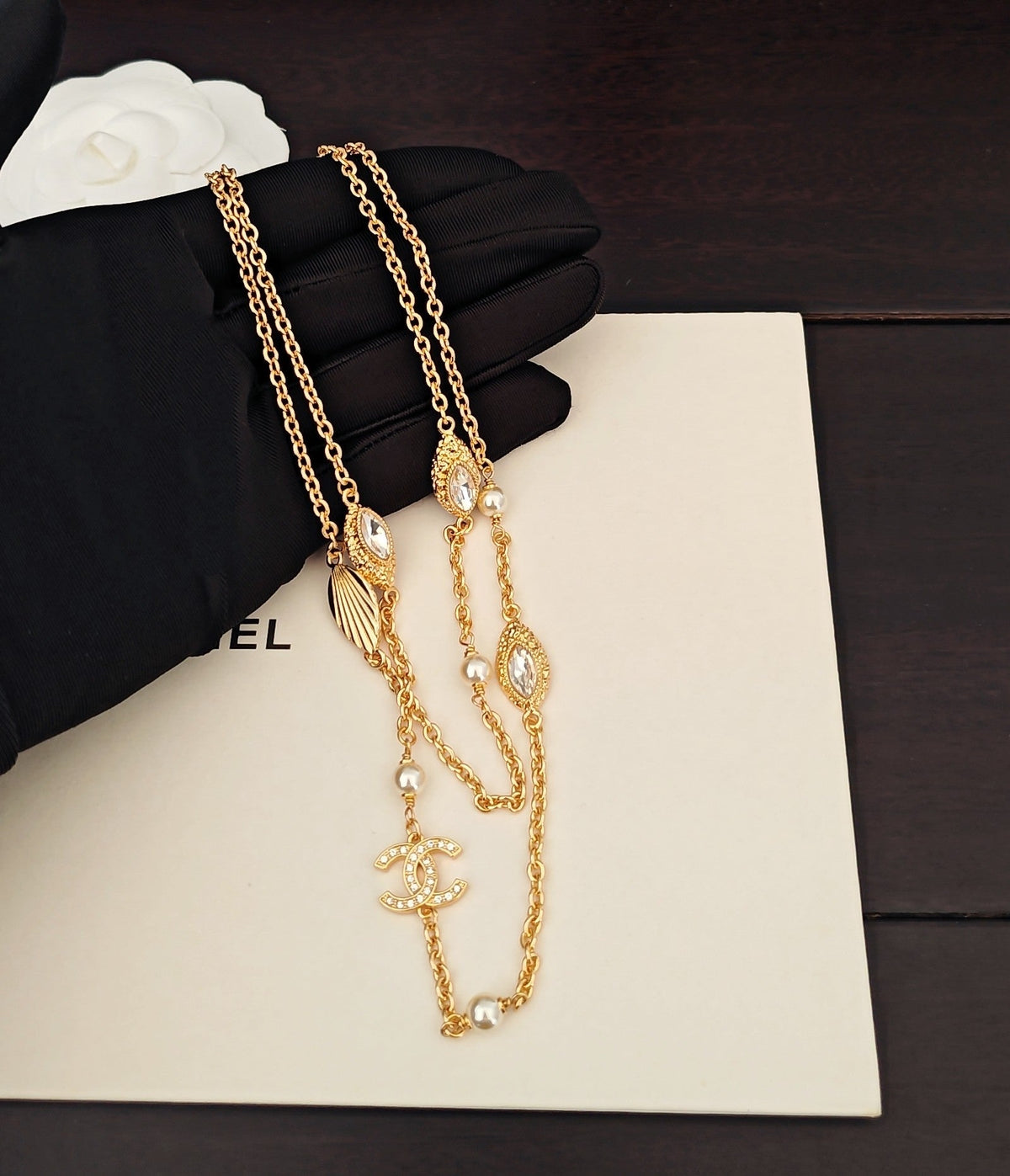 Martin Graham pendant necklace in polished metal-tone – main product view