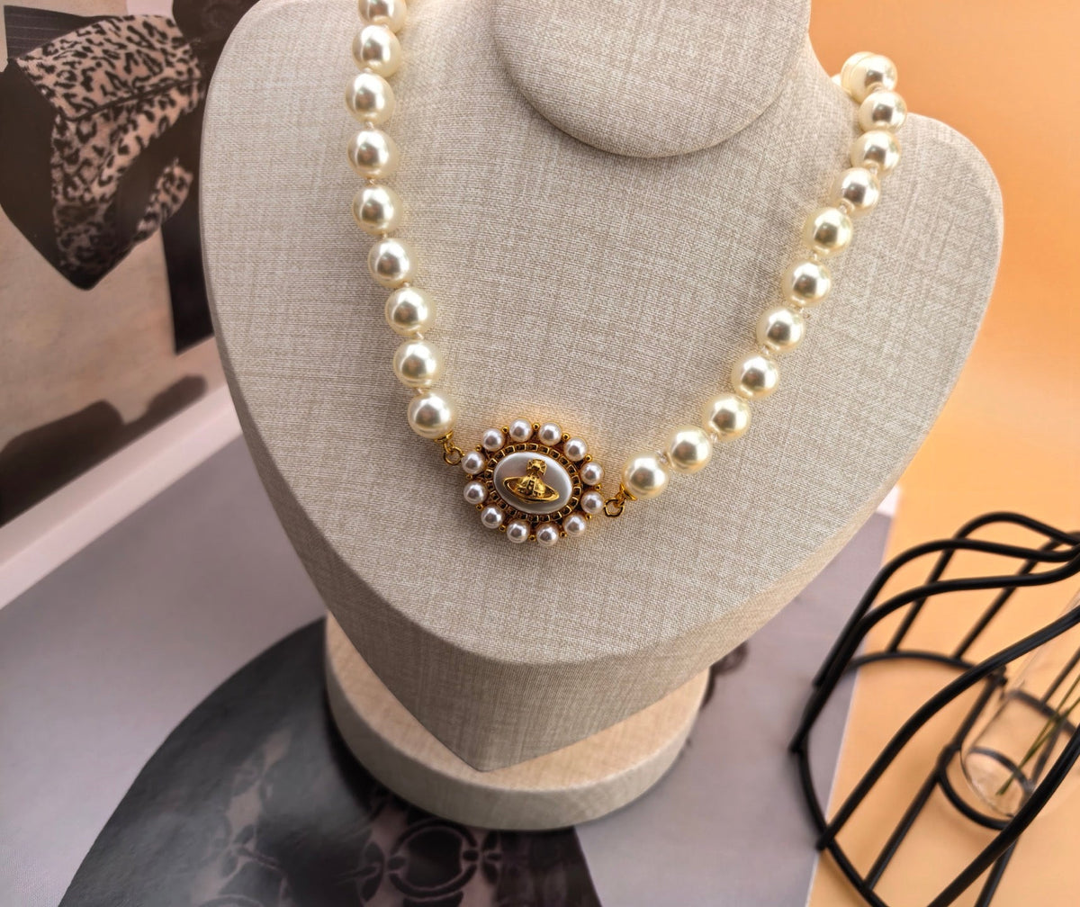 Martin Graham pendant necklace in polished metal-tone – main product view
