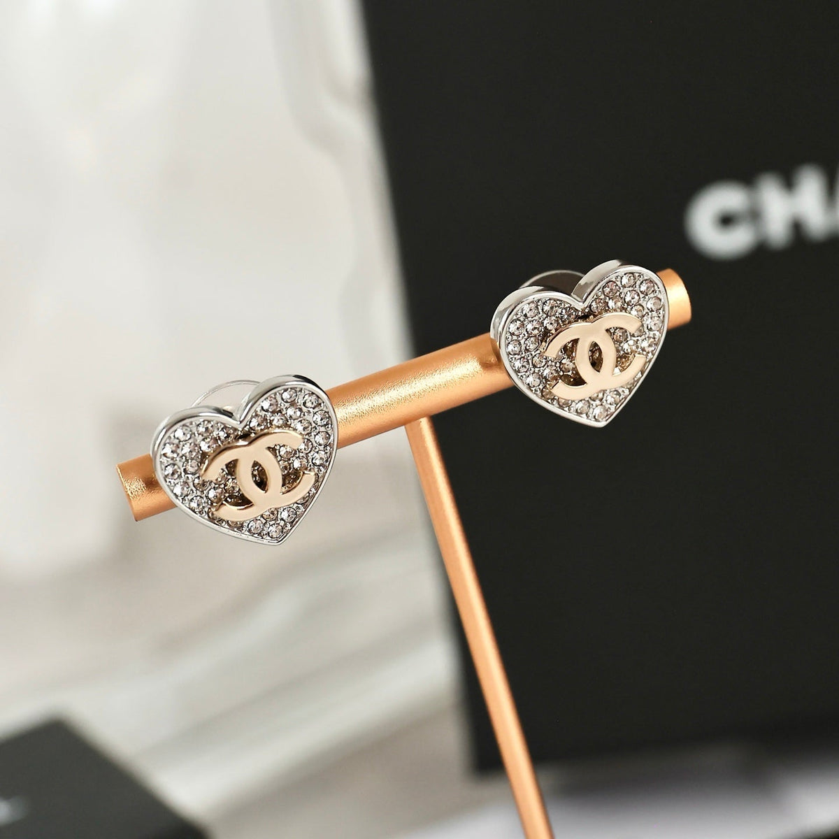 Martin Graham stud earrings in polished metal-tone – main product view