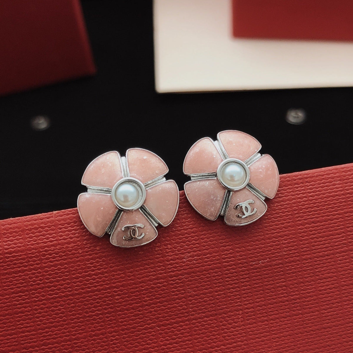 Martin Graham stud earrings in polished metal-tone – main product view