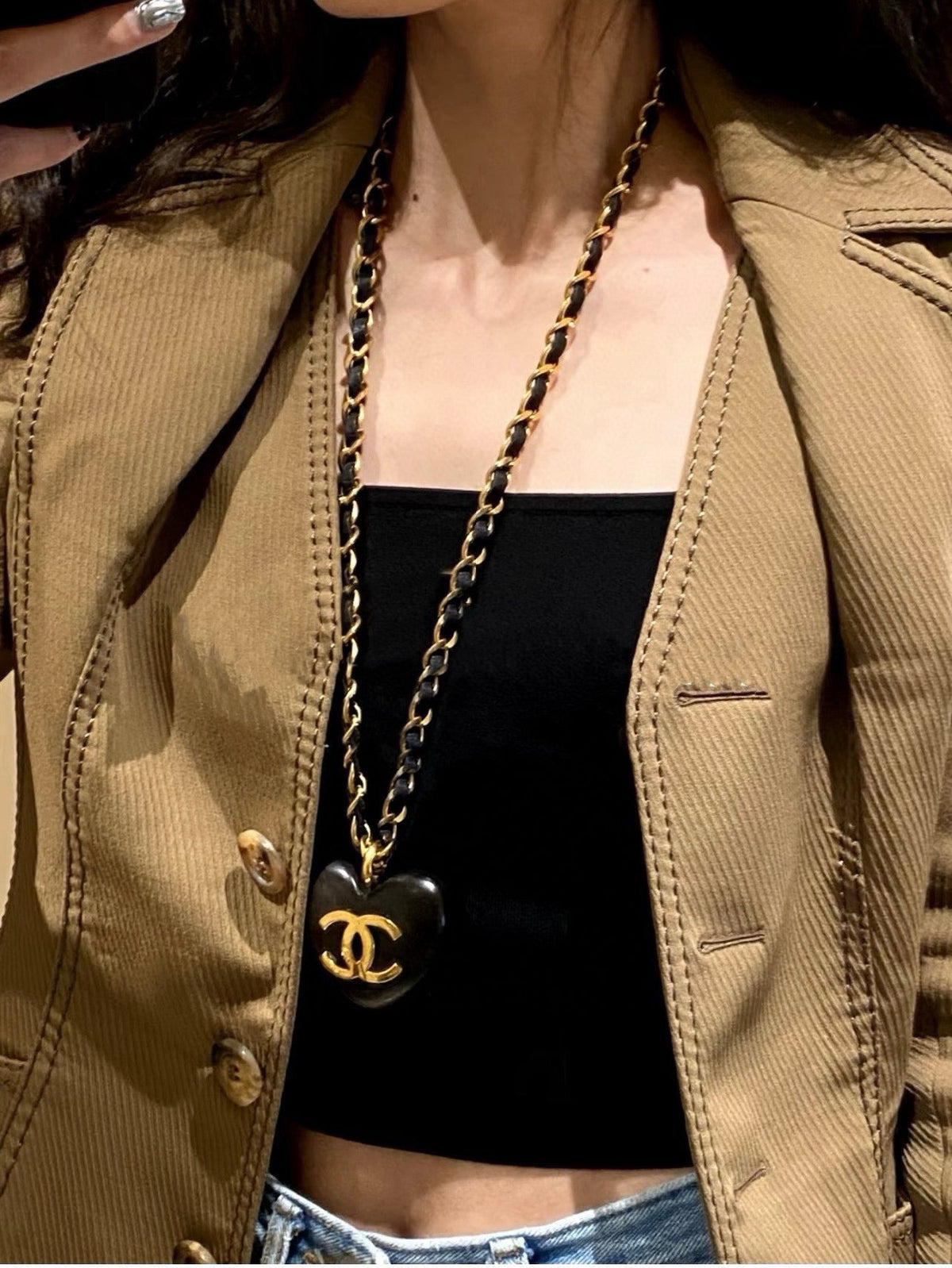 Martin Graham pendant necklace in polished metal-tone – main product view