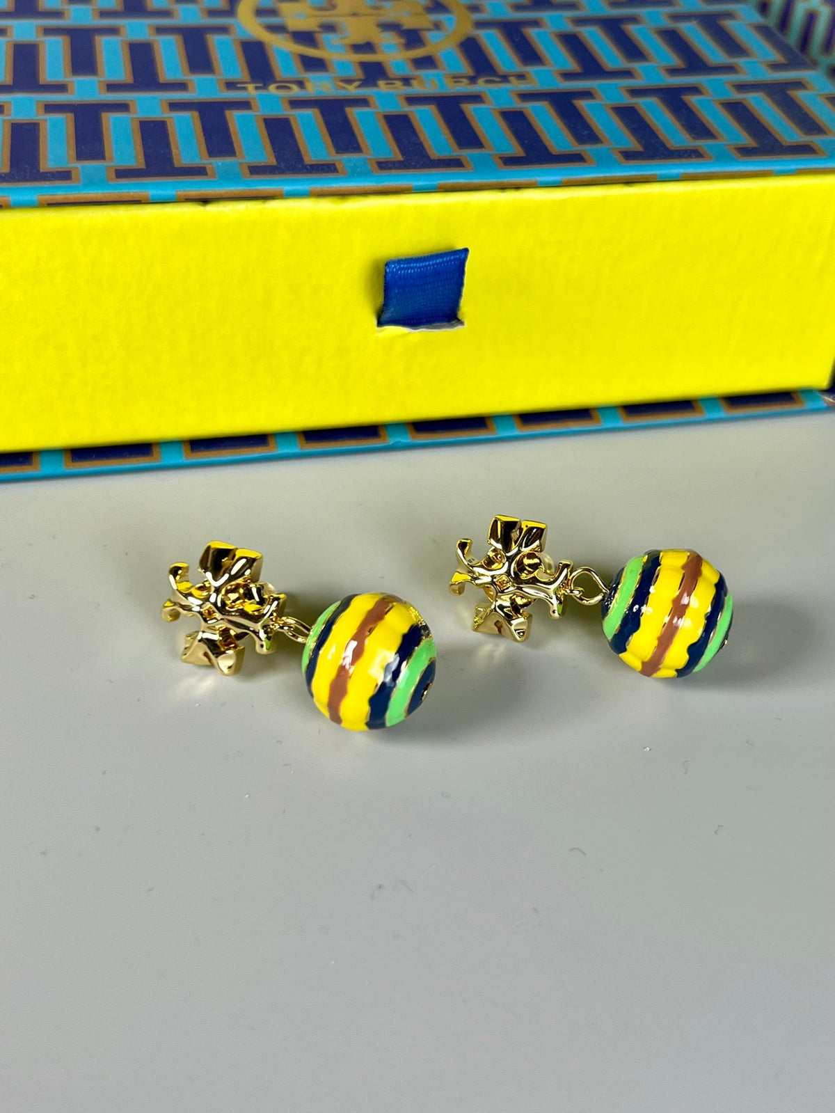 Martin Graham stud earrings in polished metal-tone – main product view