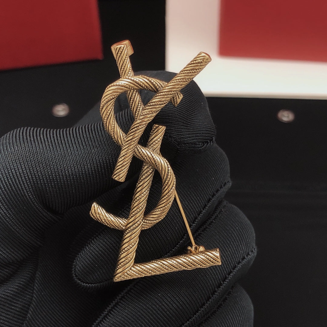 Martin Graham brooch in polished metal-tone – main product view