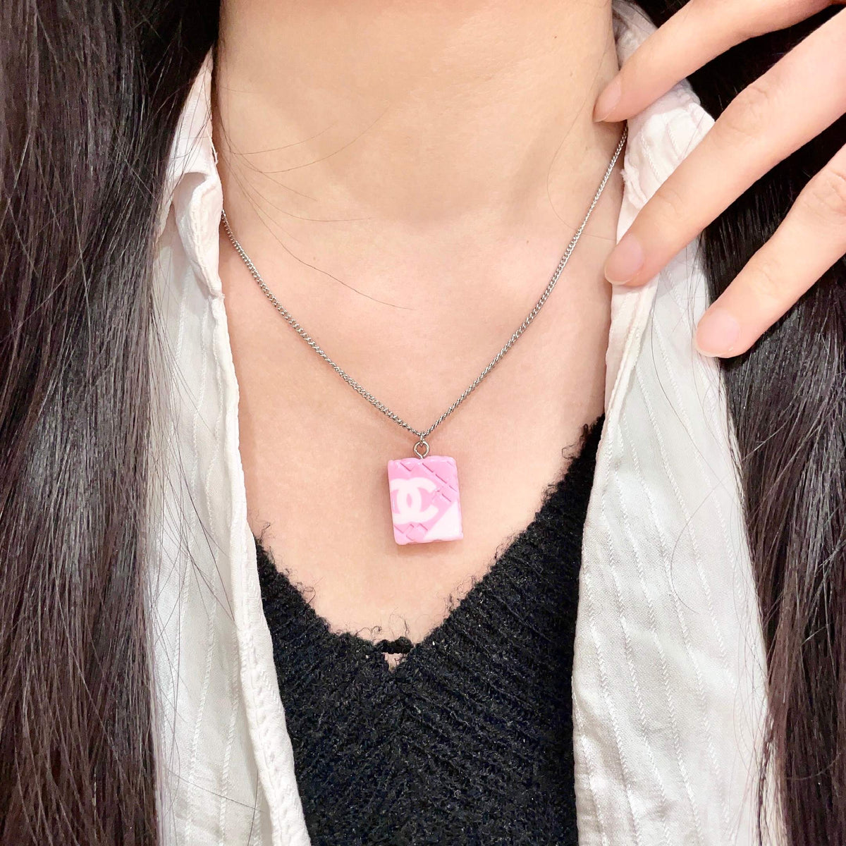 Martin Graham pendant necklace in polished metal-tone – main product view