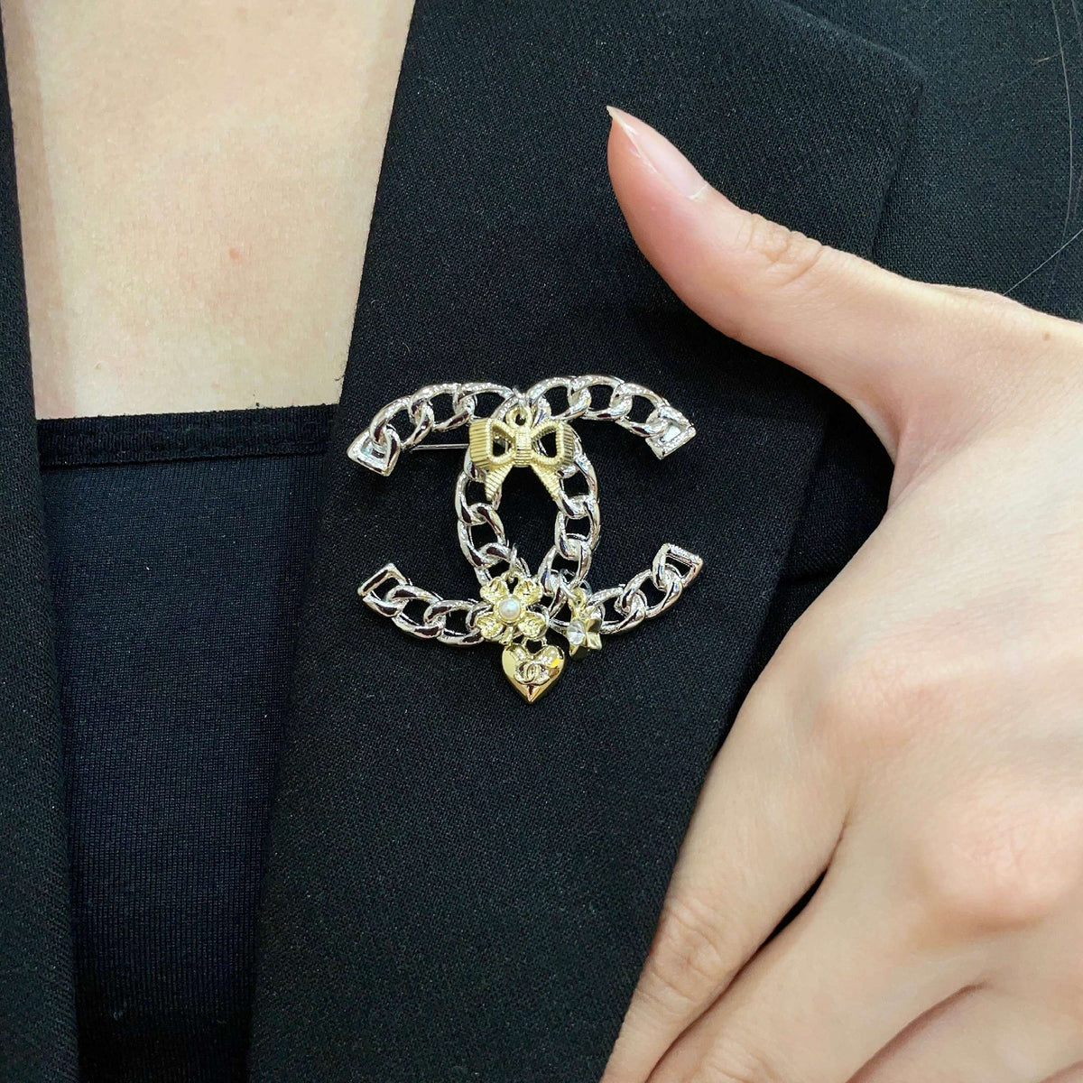 Martin Graham brooch in polished metal-tone – main product view