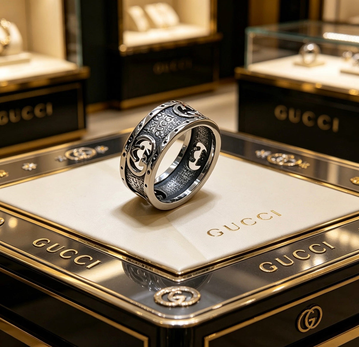 Martin Graham ring in polished metal-tone – main product view