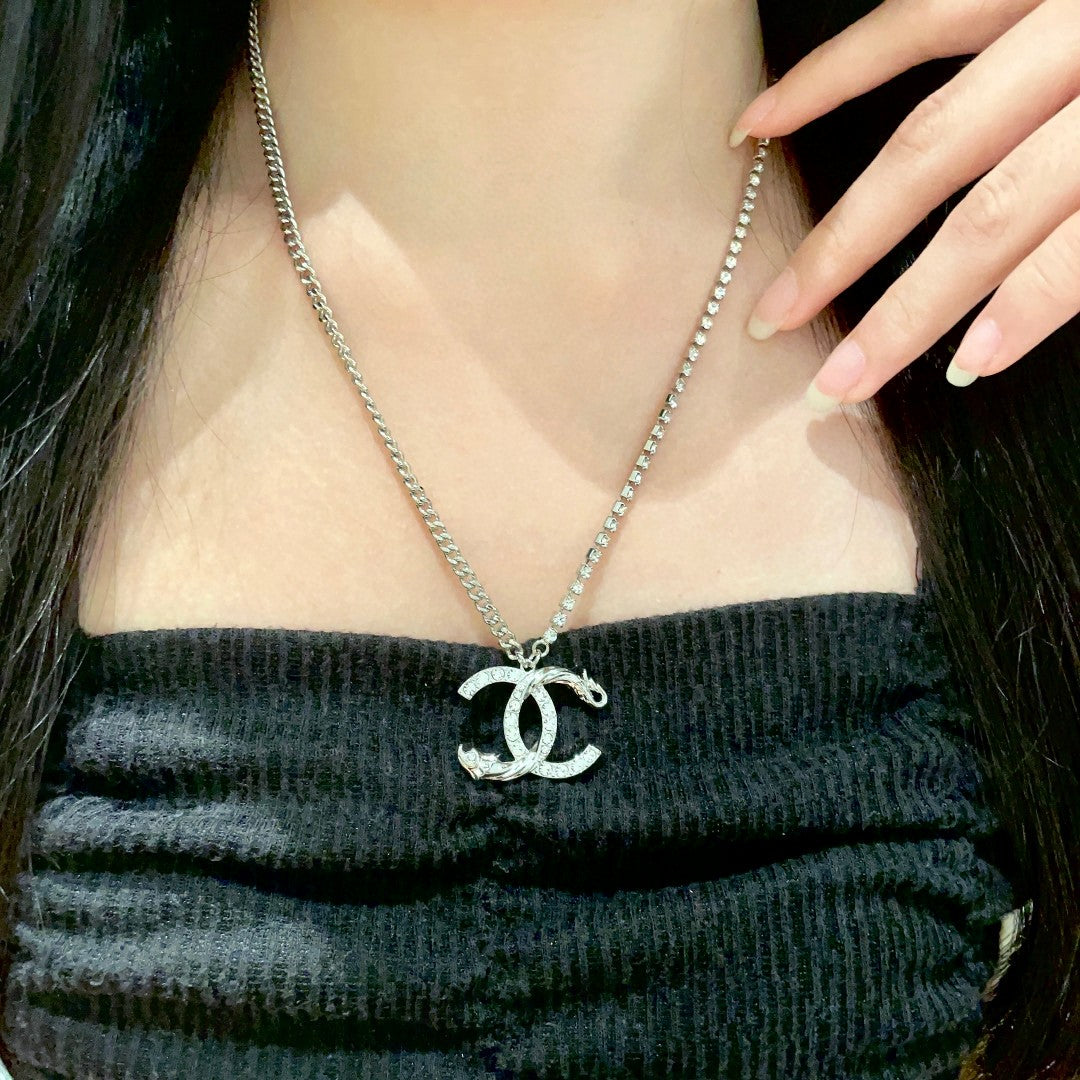 Martin Graham pendant necklace in polished metal-tone – main product view