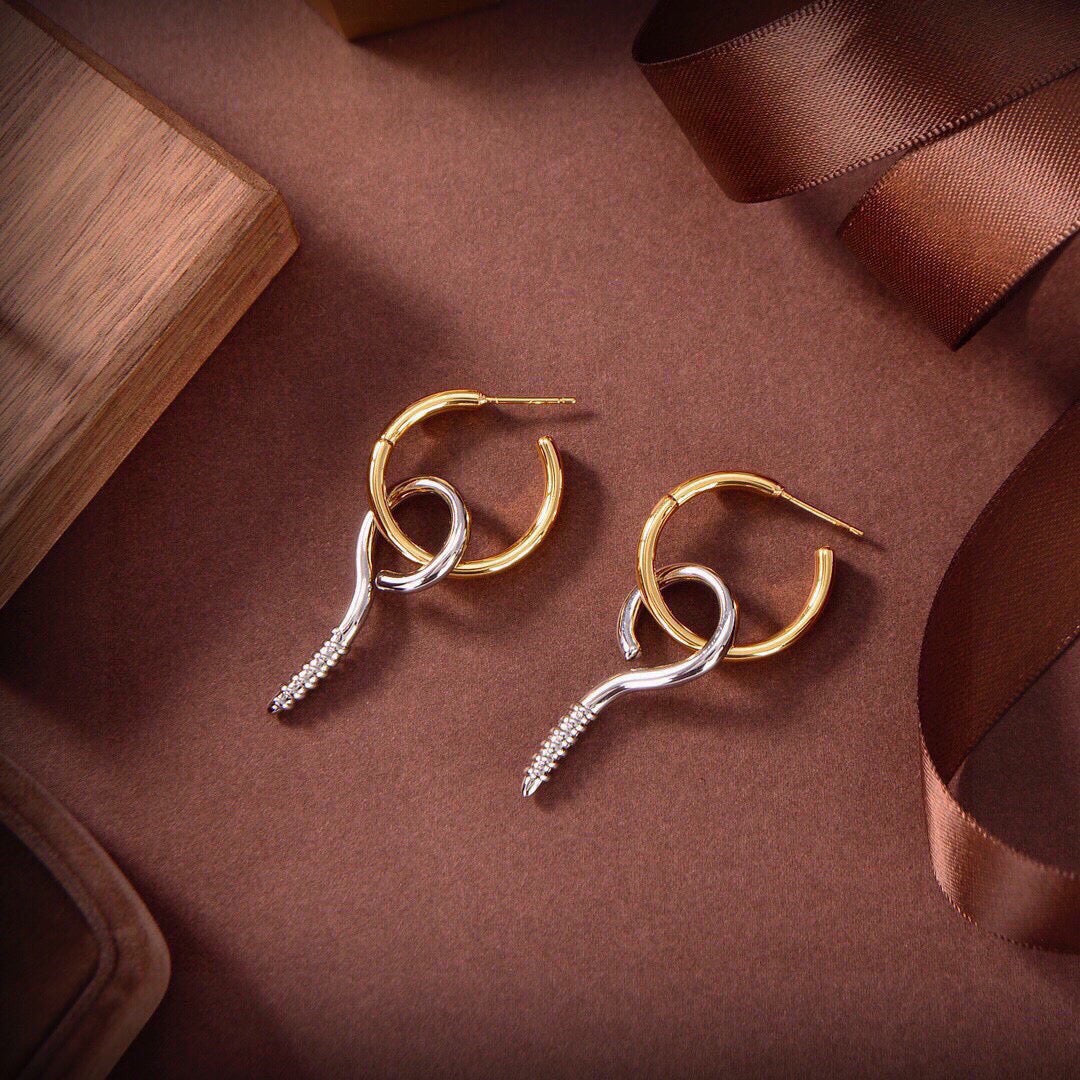 Martin Graham earrings in polished metal-tone – main product view