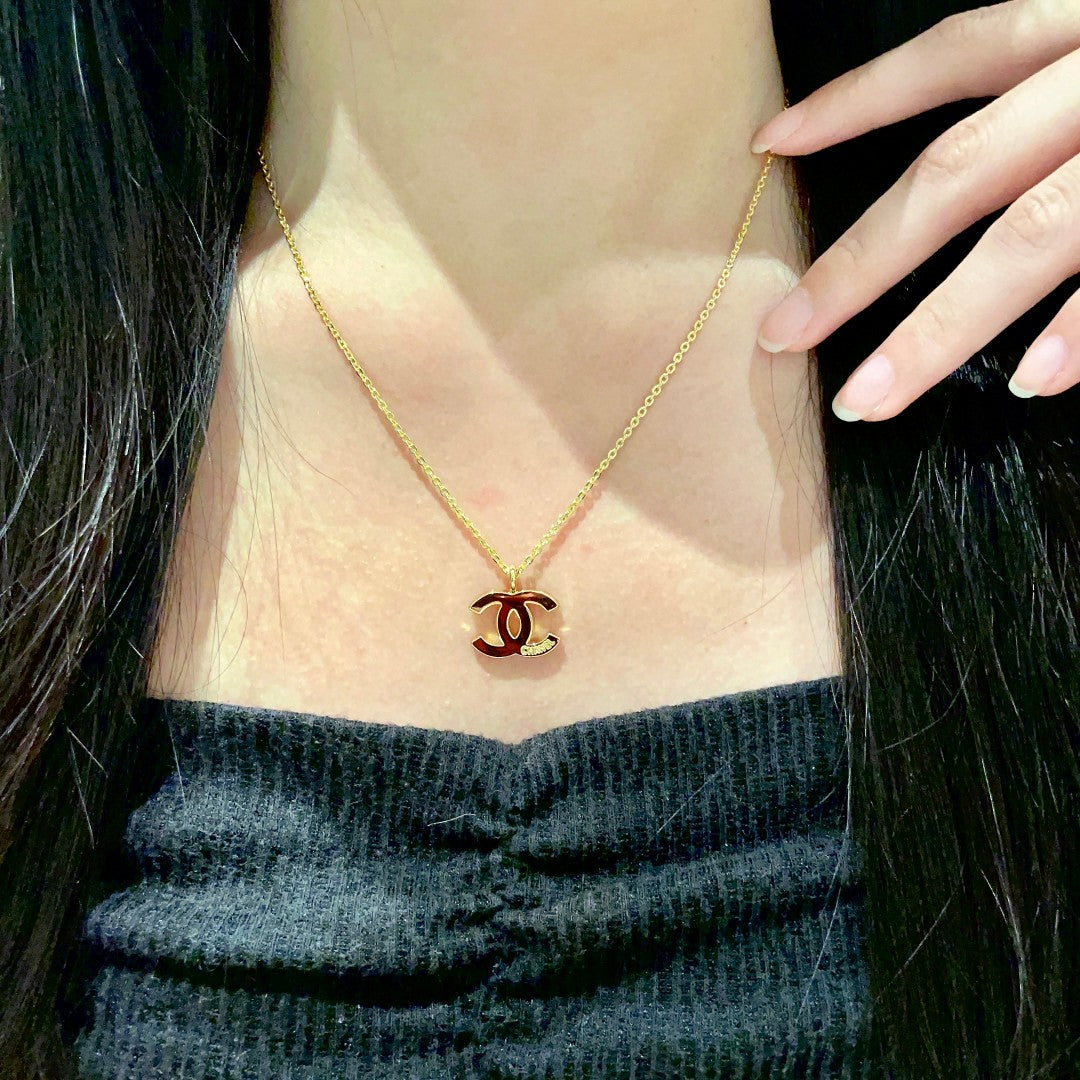 Martin Graham pendant necklace in polished metal-tone – main product view