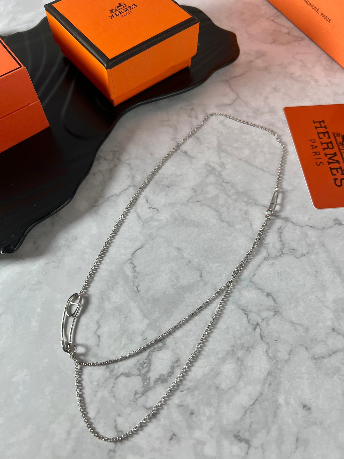 Martin Graham pendant necklace in polished metal-tone – main product view