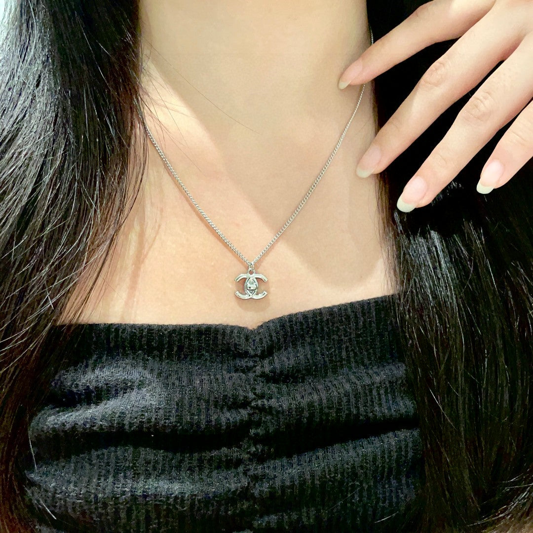 Martin Graham pendant necklace in polished metal-tone – main product view