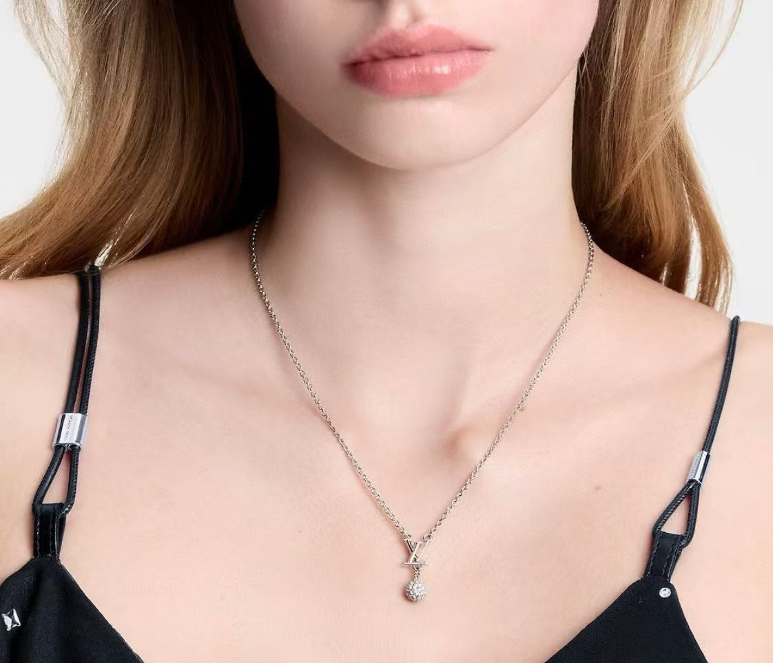 Martin Graham pendant necklace in polished metal-tone – main product view