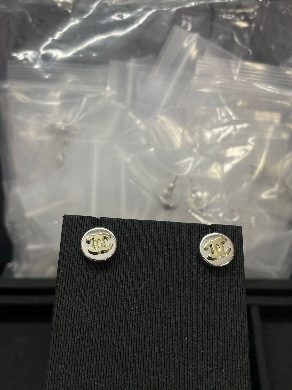 Martin Graham stud earrings in polished metal-tone – main product view