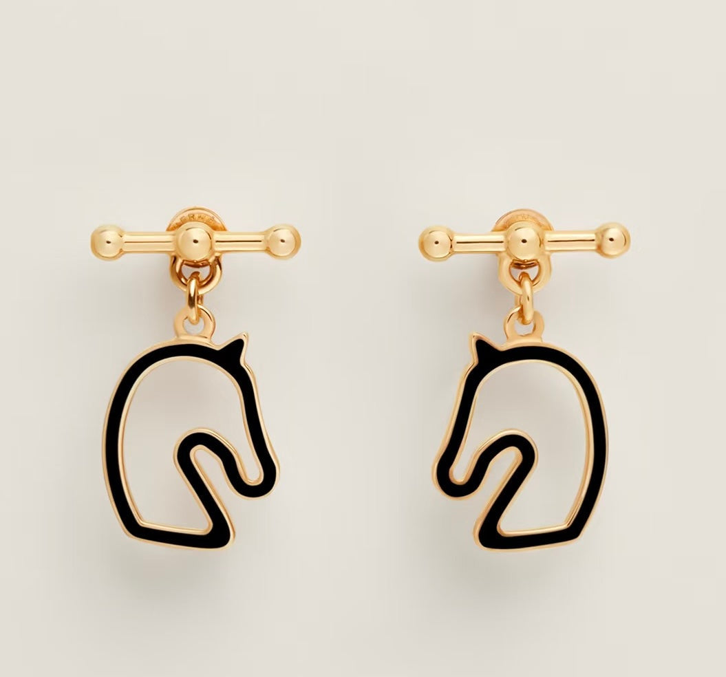 Martin Graham stud earrings in polished metal-tone – main product view