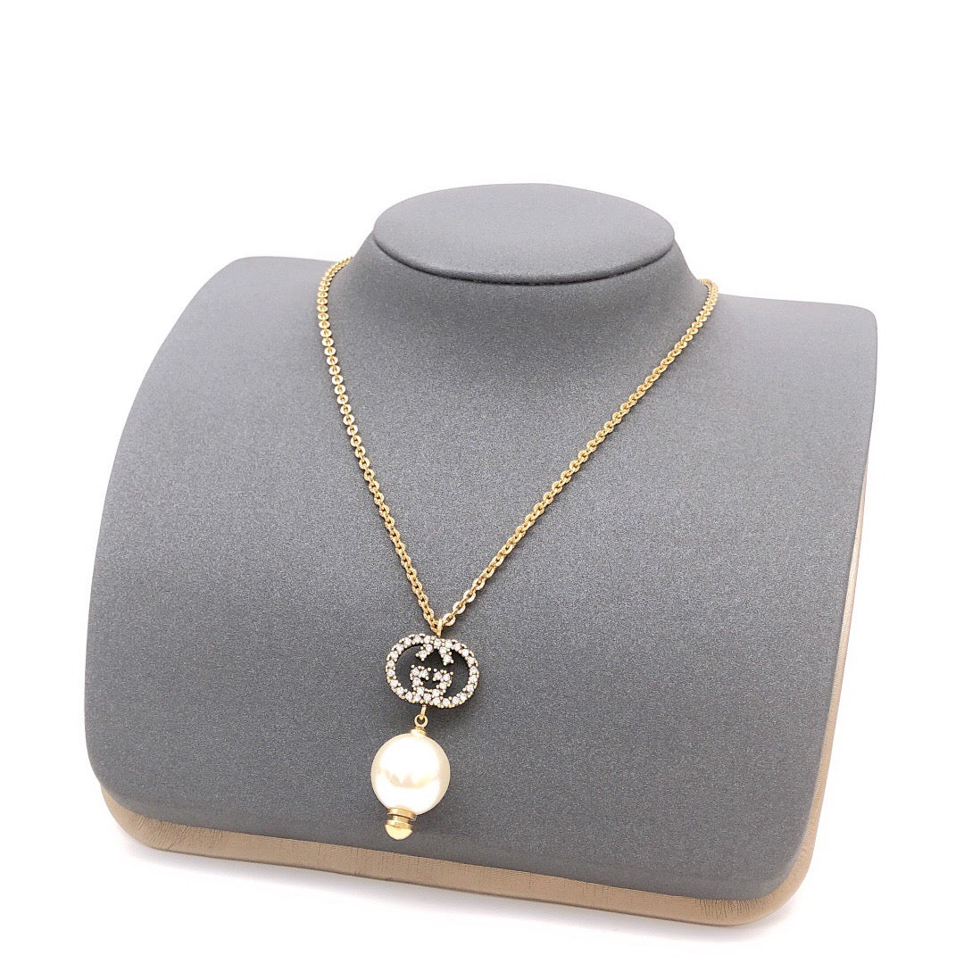 Martin Graham pendant necklace in polished metal-tone – main product view
