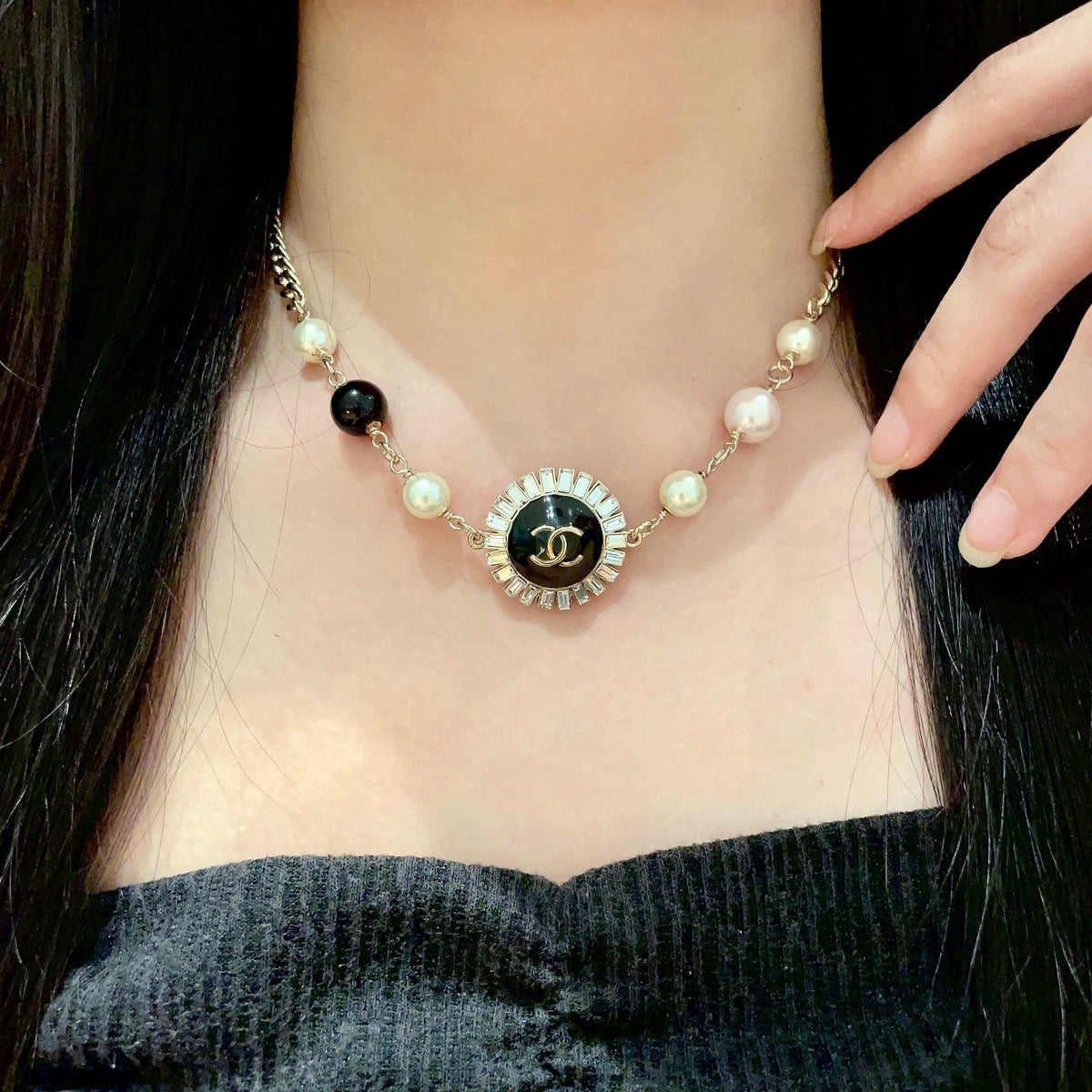 Martin Graham pendant necklace in polished metal-tone – main product view