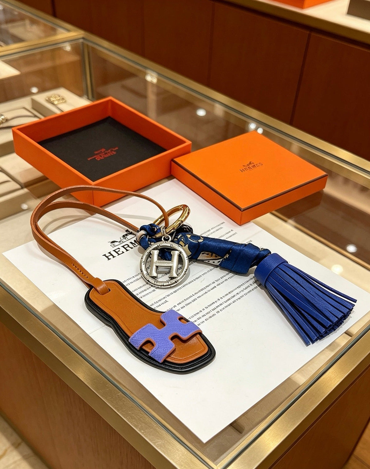 Martin Graham keychain in polished metal-tone – main product view