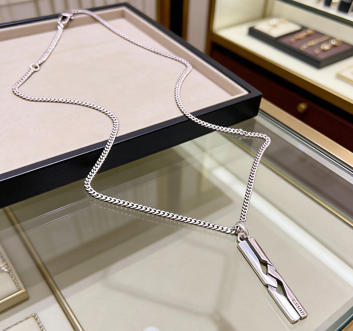 Martin Graham pendant necklace in polished metal-tone – main product view