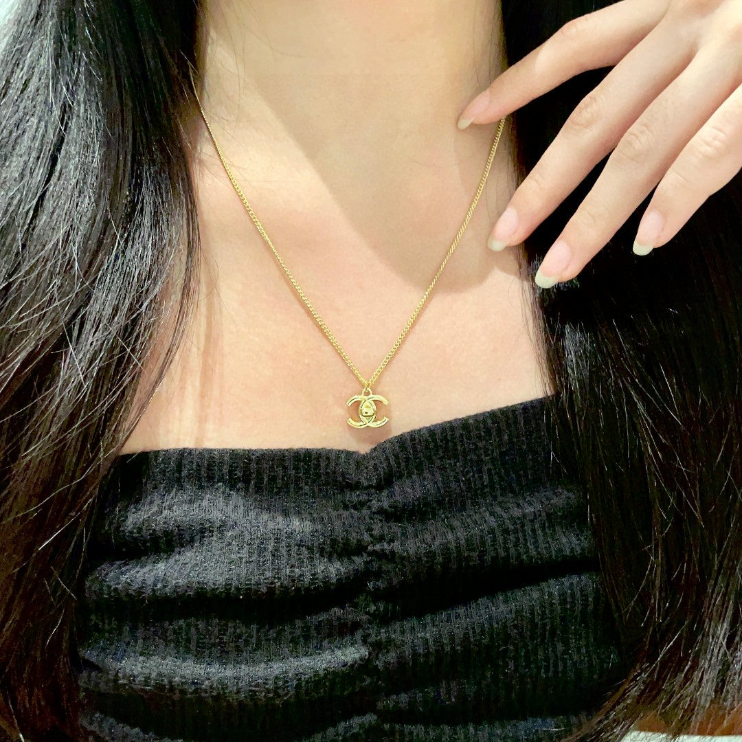 Martin Graham pendant necklace in polished metal-tone – main product view