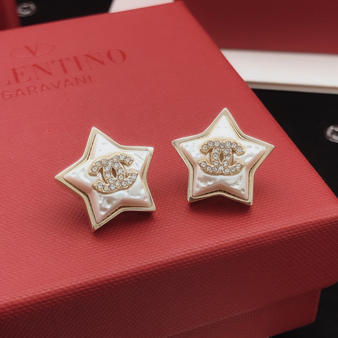 Martin Graham stud earrings in polished metal-tone – main product view