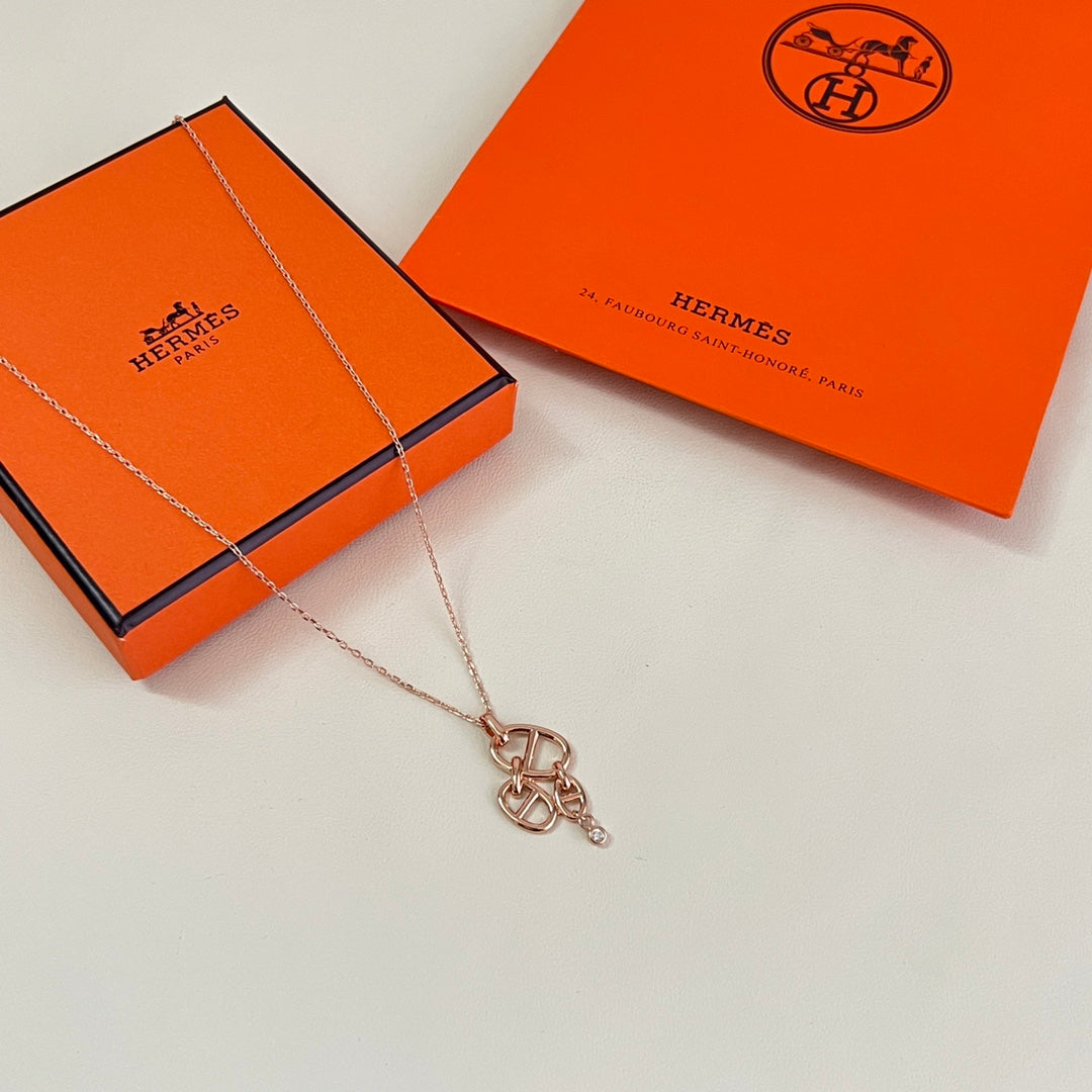 Martin Graham pendant necklace in polished metal-tone – main product view