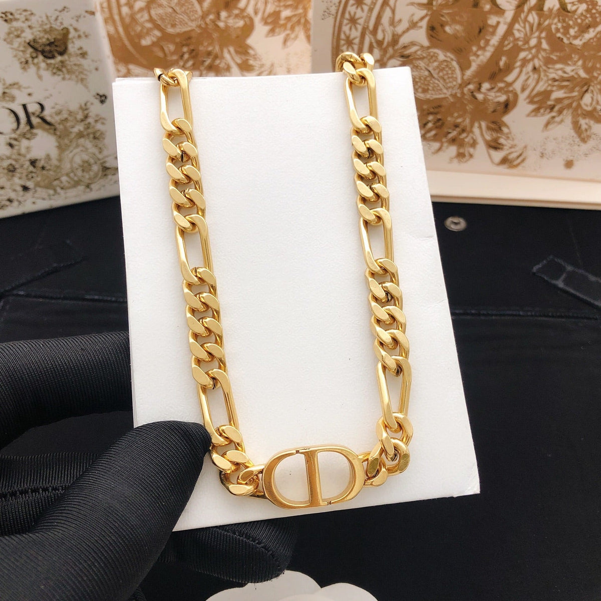 Martin Graham pendant necklace in polished metal-tone