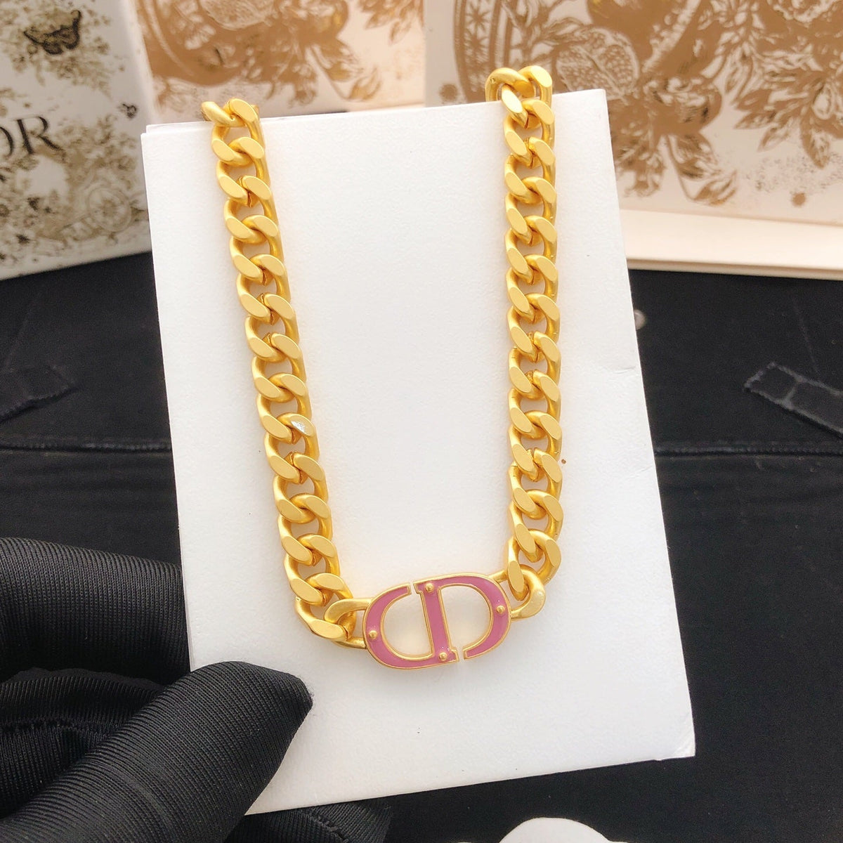 Martin Graham pendant necklace in polished metal-tone