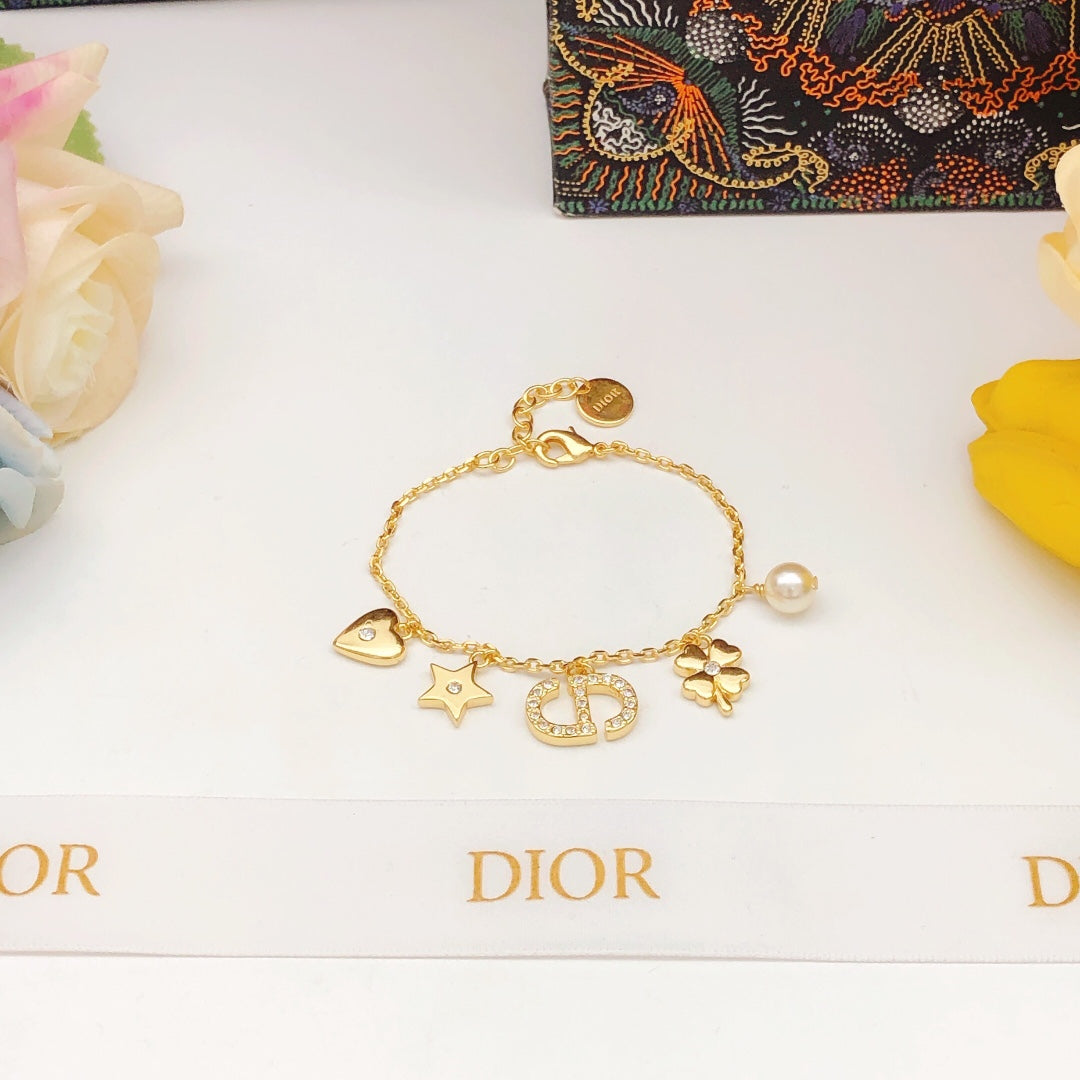 Martin Graham bracelet in polished metal-tone