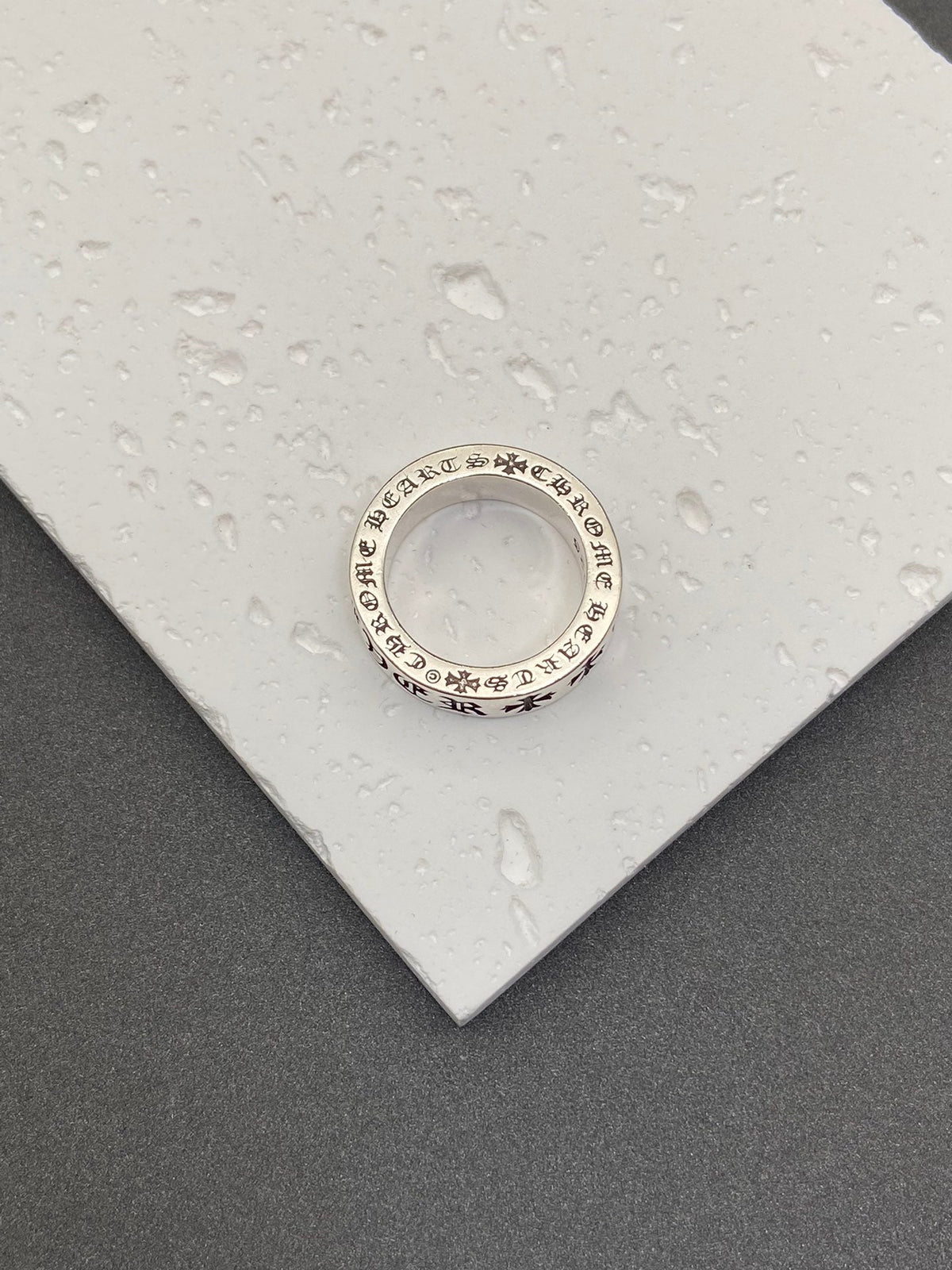 Martin Graham ring in polished metal-tone – styled product view